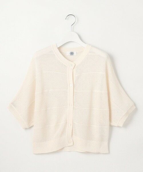 L size ONWARD(大きいサイズ) / エルサイズオンワード カーディガン・ボレロ | 【洗える】PATTERN MESH ドルマンスリーブ カーディガン | 詳細3