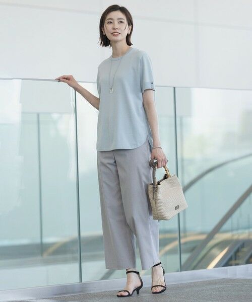 L size ONWARD(大きいサイズ) / エルサイズオンワード ニット・セーター | 【洗える】COTTON POLYESTER 袖ボタン ニット | 詳細4