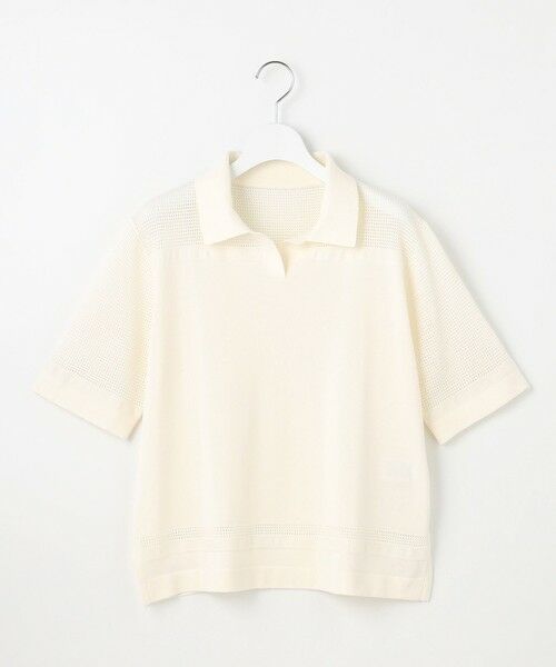 L size ONWARD(大きいサイズ) / エルサイズオンワード ニット・セーター | 【洗える】COTTON POLYESTER ニットポロ | 詳細4