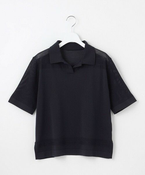 L size ONWARD(大きいサイズ) / エルサイズオンワード ニット・セーター | 【洗える】COTTON POLYESTER ニットポロ | 詳細14