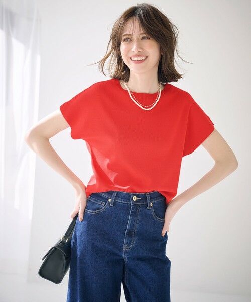 L size ONWARD(大きいサイズ) / エルサイズオンワード ニット・セーター | 【接触冷感・UVカット・洗える】ビューティクール フレンチ ニットＴ | 詳細29