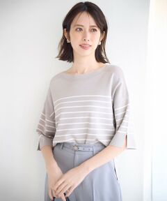 L size ONWARD(大きいサイズ) / エルサイズオンワード ニット・セーター | 【接触冷感・UVカット・洗える】ビューティクールボートネック プルオーバー