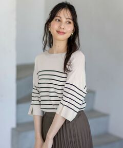 セール】 【カタログ掲載・洗える】ラメブークレ ニット