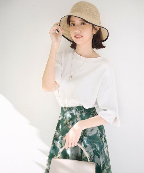 L size ONWARD(大きいサイズ) / エルサイズオンワード ニット・セーター | 【接触冷感・UVカット・洗える】ビューティクールボートネック プルオーバー | 詳細10