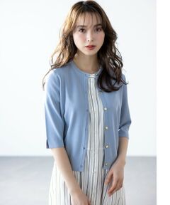 L size ONWARD(大きいサイズ) / エルサイズオンワード カーディガン・ボレロ | 【接触冷感・UVカット・洗える】ハーフスリーブ カーディガン