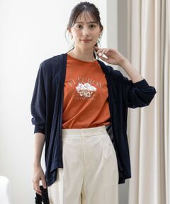 L size ONWARD(大きいサイズ) / エルサイズオンワード カーディガン・ボレロ | 【接触冷感・UVケア・洗える】着流し カーディガン