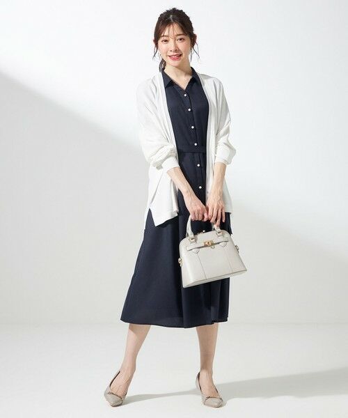 L size ONWARD(大きいサイズ) / エルサイズオンワード カーディガン・ボレロ | 【接触冷感・UVケア・洗える】着流し カーディガン | 詳細1