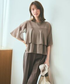 L size ONWARD(大きいサイズ) / エルサイズオンワード ニット・セーター | 【洗える】フリルシアー ニット