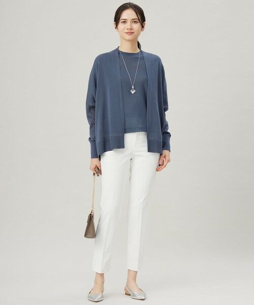 L size ONWARD(大きいサイズ) / エルサイズオンワード カーディガン・ボレロ | 【アンサンブル対応・洗える】ドライシアーファインゲージ カーディガン | 詳細7