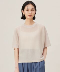 L size ONWARD(大きいサイズ) / エルサイズオンワード ニット・セーター | 【アンサンブル対応・洗える】ドライシアーファインゲージクロップド丈 ニット