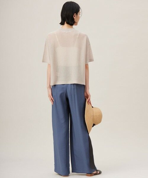 L size ONWARD(大きいサイズ) / エルサイズオンワード ニット・セーター | 【アンサンブル対応・洗える】ドライシアーファインゲージクロップド丈 ニット | 詳細3