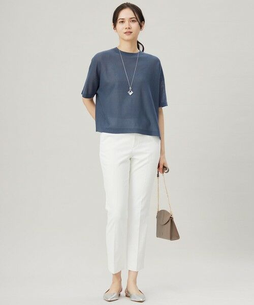 L size ONWARD(大きいサイズ) / エルサイズオンワード ニット・セーター | 【アンサンブル対応・洗える】ドライシアーファインゲージクロップド丈 ニット | 詳細6