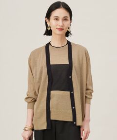 L size ONWARD(大きいサイズ) / エルサイズオンワード カーディガン・ボレロ | 【アンサンブル対応・洗える】ラメシアー カーディガン