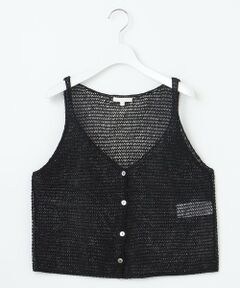 L size ONWARD(大きいサイズ) / エルサイズオンワード ベスト | クロッシェライクニット ジレ