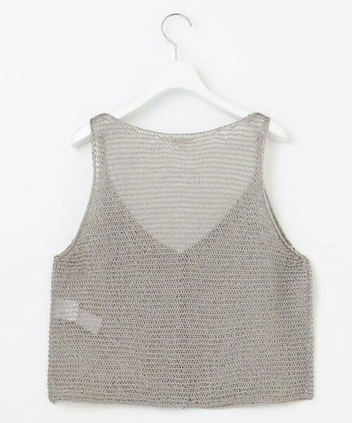 L size ONWARD(大きいサイズ) / エルサイズオンワード ベスト | クロッシェライクニット ジレ | 詳細5