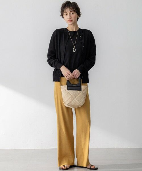 L size ONWARD(大きいサイズ) / エルサイズオンワード カーディガン・ボレロ | 【Oggi6月号掲載】ピュアリネンハイゲージ カーディガン | 詳細2