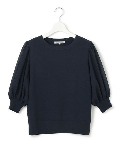 L size ONWARD(大きいサイズ) / エルサイズオンワード ニット・セーター | 【洗える】シアーチェッククロスコンビ ニット | 詳細7