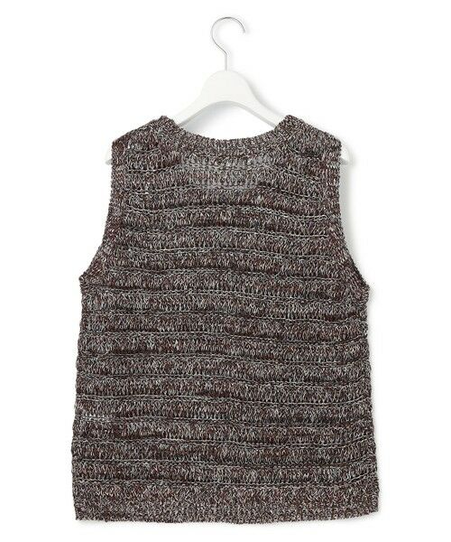 L size ONWARD(大きいサイズ) / エルサイズオンワード ニット・セーター | 【洗える】テープミックススカシ ノースリーブ ニット | 詳細7