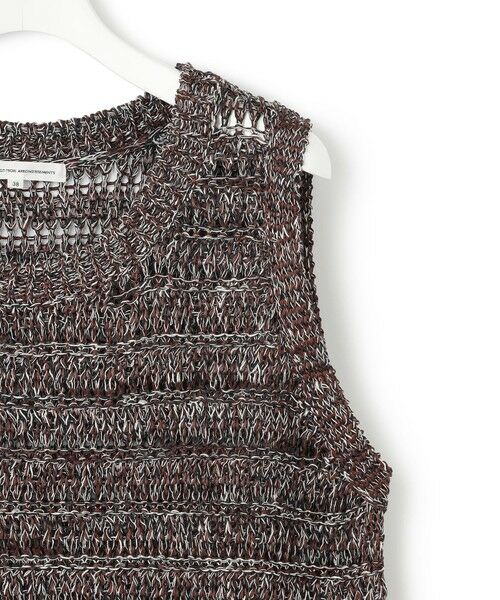 L size ONWARD(大きいサイズ) / エルサイズオンワード ニット・セーター | 【洗える】テープミックススカシ ノースリーブ ニット | 詳細9