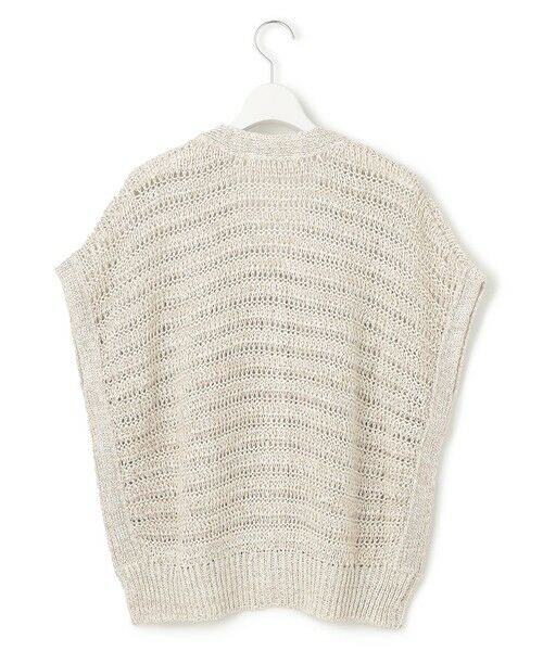 L size ONWARD(大きいサイズ) / エルサイズオンワード ベスト | 【洗える】テープミックススカシ ドルマン ニットベスト | 詳細4