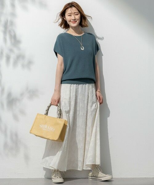 L size ONWARD(大きいサイズ) / エルサイズオンワード ニット・セーター | 【洗える】コットンアセテート オーバーサイズ ニット | 詳細1