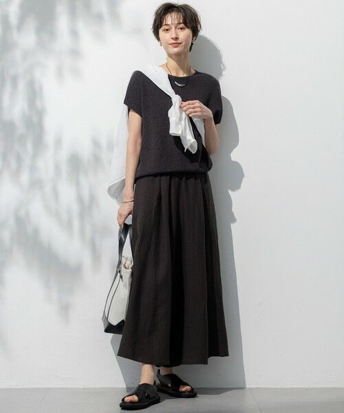 L size ONWARD(大きいサイズ) / エルサイズオンワード ニット・セーター | 【洗える】コットンアセテート オーバーサイズ ニット | 詳細6