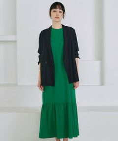 L size ONWARD(大きいサイズ) / エルサイズオンワード ロング・マキシ丈ワンピース | 【接触冷感・UVカット・洗える】 T/Rドライリネン ワンピース