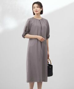 L size ONWARD(大きいサイズ) / エルサイズオンワード ロング・マキシ丈ワンピース | 【洗える】ブライトスパンボイル ワンピース