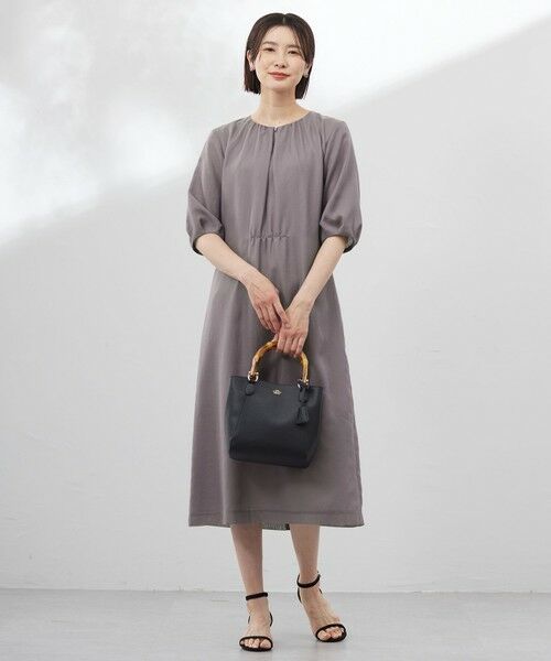 L size ONWARD(大きいサイズ) / エルサイズオンワード ロング・マキシ丈ワンピース | 【洗える】ブライトスパンボイル ワンピース | 詳細1