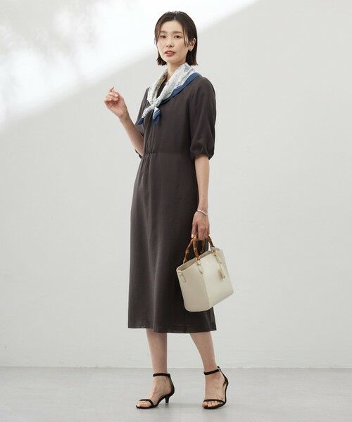 L size ONWARD(大きいサイズ) / エルサイズオンワード ロング・マキシ丈ワンピース | 【洗える】ブライトスパンボイル ワンピース | 詳細11