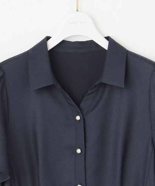 L size ONWARD(大きいサイズ) / エルサイズオンワード ロング・マキシ丈ワンピース | 【接触冷感・UVカット・速乾】スムージーポリエステル シャツワンピース | 詳細12