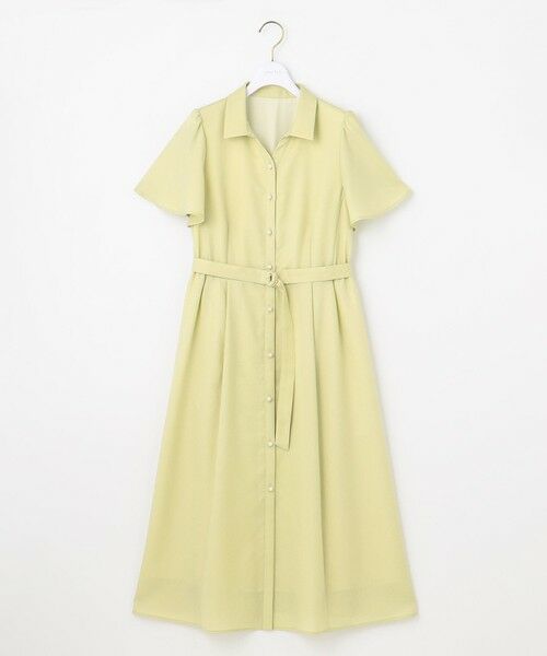 L size ONWARD(大きいサイズ) / エルサイズオンワード ロング・マキシ丈ワンピース | 【接触冷感・UVカット・速乾】スムージーポリエステル シャツワンピース | 詳細25