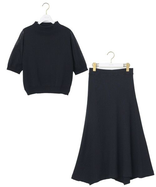 新品❤️ANEWブラック XL ジップアップセーター セール】 【好印象企画】ニット セットアップ （セットアップ