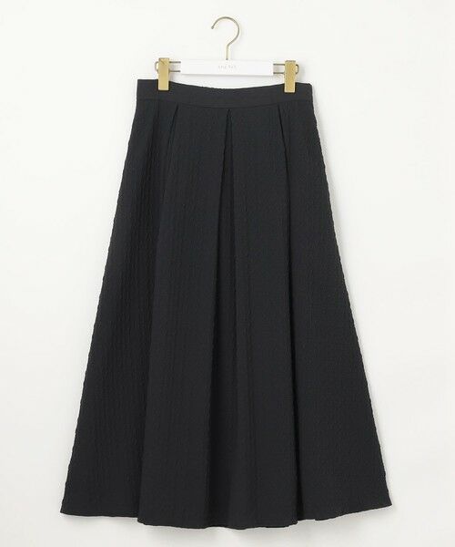 L size ONWARD(大きいサイズ) / エルサイズオンワード セットアップ | 【好印象企画】襟配色ニット×タックスカートセット | 詳細5