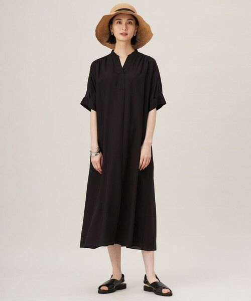 L size ONWARD(大きいサイズ) / エルサイズオンワード ミニ丈・ひざ丈ワンピース | 【定番人気・新色追加・1枚でサマになる】リヨセルポプリンシャツ ワンピース | 詳細6