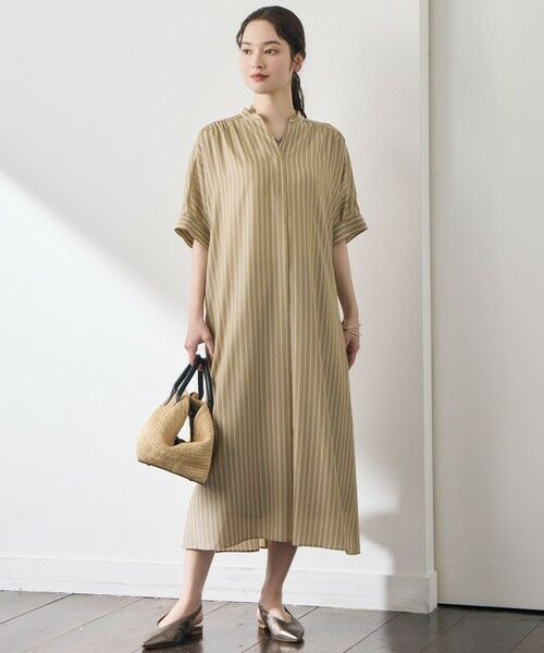 L size ONWARD(大きいサイズ) / エルサイズオンワード ミニ丈・ひざ丈ワンピース | 【定番人気・新色追加・1枚でサマになる】リヨセルポプリンシャツ ワンピース | 詳細17