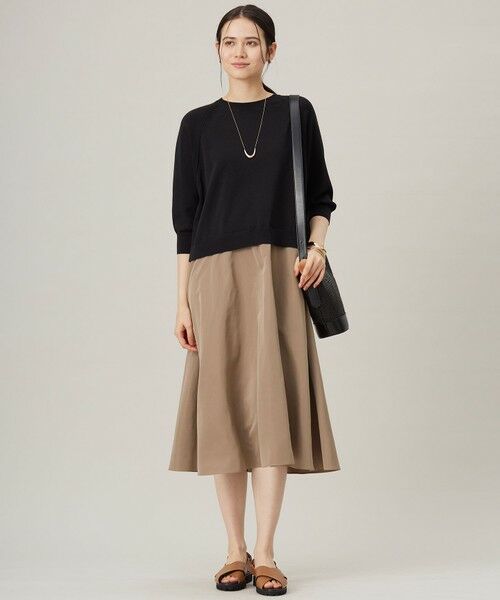 L size ONWARD(大きいサイズ) / エルサイズオンワード ロング・マキシ丈ワンピース | 【洗える】タフタコンビ ワンピース | 詳細5