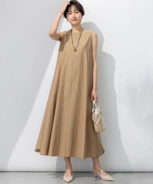 L size ONWARD(大きいサイズ) / エルサイズオンワード ロング・マキシ丈ワンピース | 【洗える】MANTECO ブライトワッシャー ワンピース | 詳細1