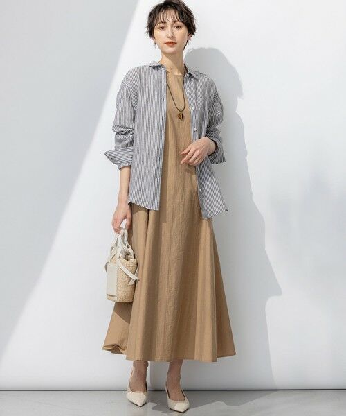 L size ONWARD(大きいサイズ) / エルサイズオンワード ロング・マキシ丈ワンピース | 【洗える】MANTECO ブライトワッシャー ワンピース | 詳細3