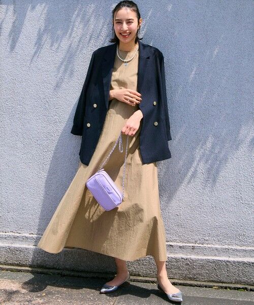 L size ONWARD(大きいサイズ) / エルサイズオンワード ロング・マキシ丈ワンピース | 【洗える】MANTECO ブライトワッシャー ワンピース | 詳細5