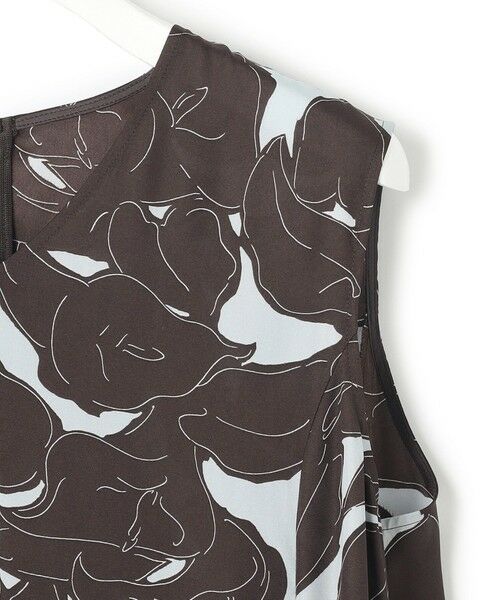 L size ONWARD(大きいサイズ) / エルサイズオンワード ロング・マキシ丈ワンピース | 【洗える】Ratti フラワーアートプリント ワンピース | 詳細12