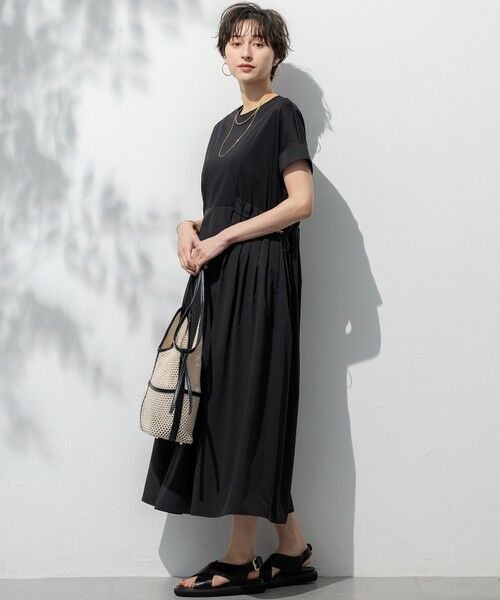 L size ONWARD(大きいサイズ) / エルサイズオンワード ロング・マキシ丈ワンピース | 【撥水加工/汗シミ防止/洗える】コンビデザイン マルチワンピース | 詳細1