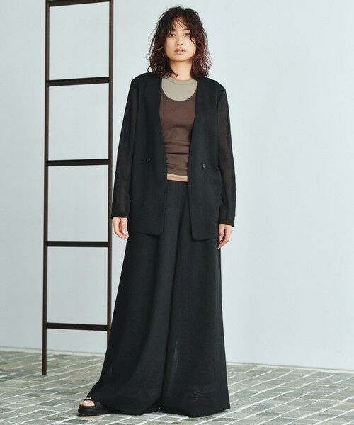 L size ONWARD(大きいサイズ) / エルサイズオンワード その他パンツ | 【一部カラーのみ接触冷感・洗える】UnleashLite タックパンツ | 詳細17