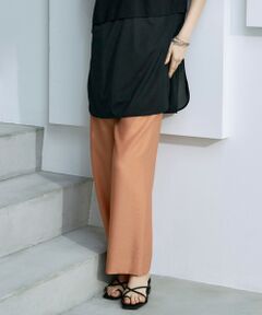 L size ONWARD(大きいサイズ) / エルサイズオンワード その他パンツ | 【人気のため新色追加・接触冷感・洗える】 ワッシャーツイル ワイドストレートパンツ