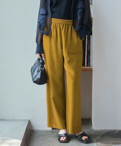 L size ONWARD(大きいサイズ) / エルサイズオンワード その他パンツ | 【人気のため新色追加・接触冷感・洗える】 ワッシャーツイル ワイドストレートパンツ