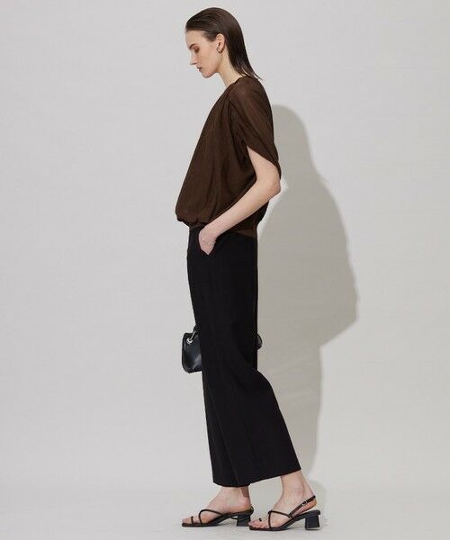 L size ONWARD(大きいサイズ) / エルサイズオンワード その他パンツ | 【人気のため新色追加・接触冷感・洗える】 ワッシャーツイル ワイドストレートパンツ | 詳細7