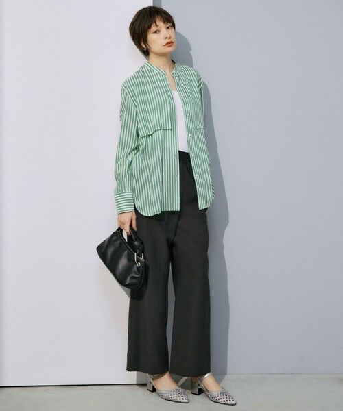 L size ONWARD(大きいサイズ) / エルサイズオンワード その他パンツ | 【人気のため新色追加・接触冷感・洗える】 ワッシャーツイル ワイドストレートパンツ | 詳細2