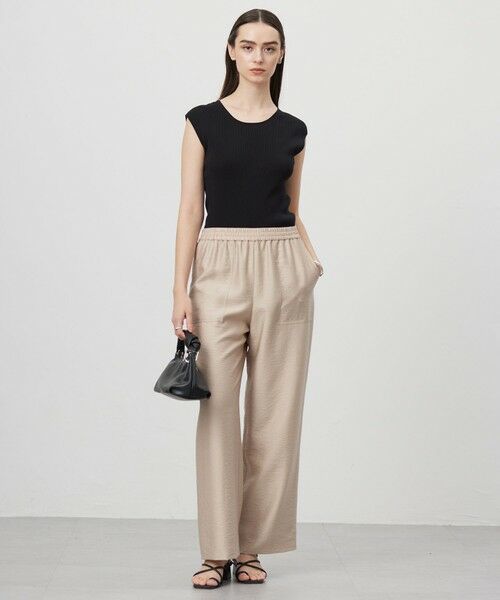 L size ONWARD(大きいサイズ) / エルサイズオンワード その他パンツ | 【人気のため新色追加・接触冷感・洗える】 ワッシャーツイル ワイドストレートパンツ | 詳細10