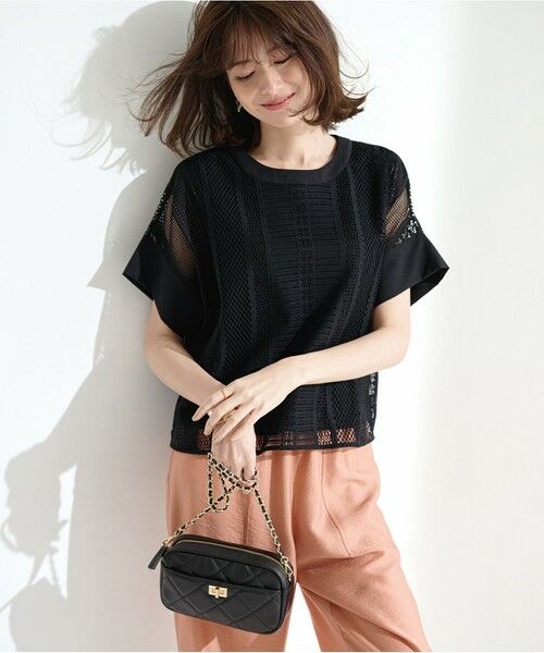 L size ONWARD(大きいサイズ) / エルサイズオンワード その他パンツ | 【人気のため新色追加・接触冷感・洗える】 ワッシャーツイル ワイドストレートパンツ | 詳細20