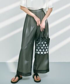 L size ONWARD(大きいサイズ) / エルサイズオンワード その他パンツ | 【洗える】 シアーレイヤードパンツ